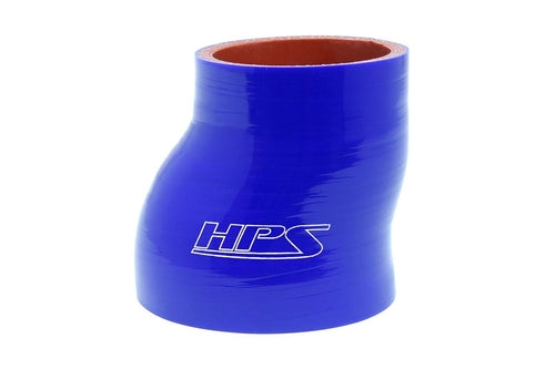 High Temp HPS HTSOR-150-200-BLUE 4-ply Reinforced Silicone Offset Reducer Coupler Hose, 60 psi Maximum Pressure, 1-1/2" - 2" ID, 3" Length, Blue