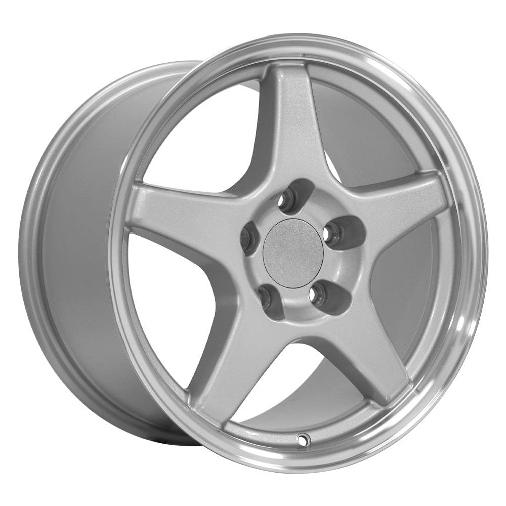 CV01-17095-5475-56SM OE Wheels LLC Silver Wheel with Machined Lip Painted (17 x 9.5 inches /5 x 120 mm, 56 mm Offset)