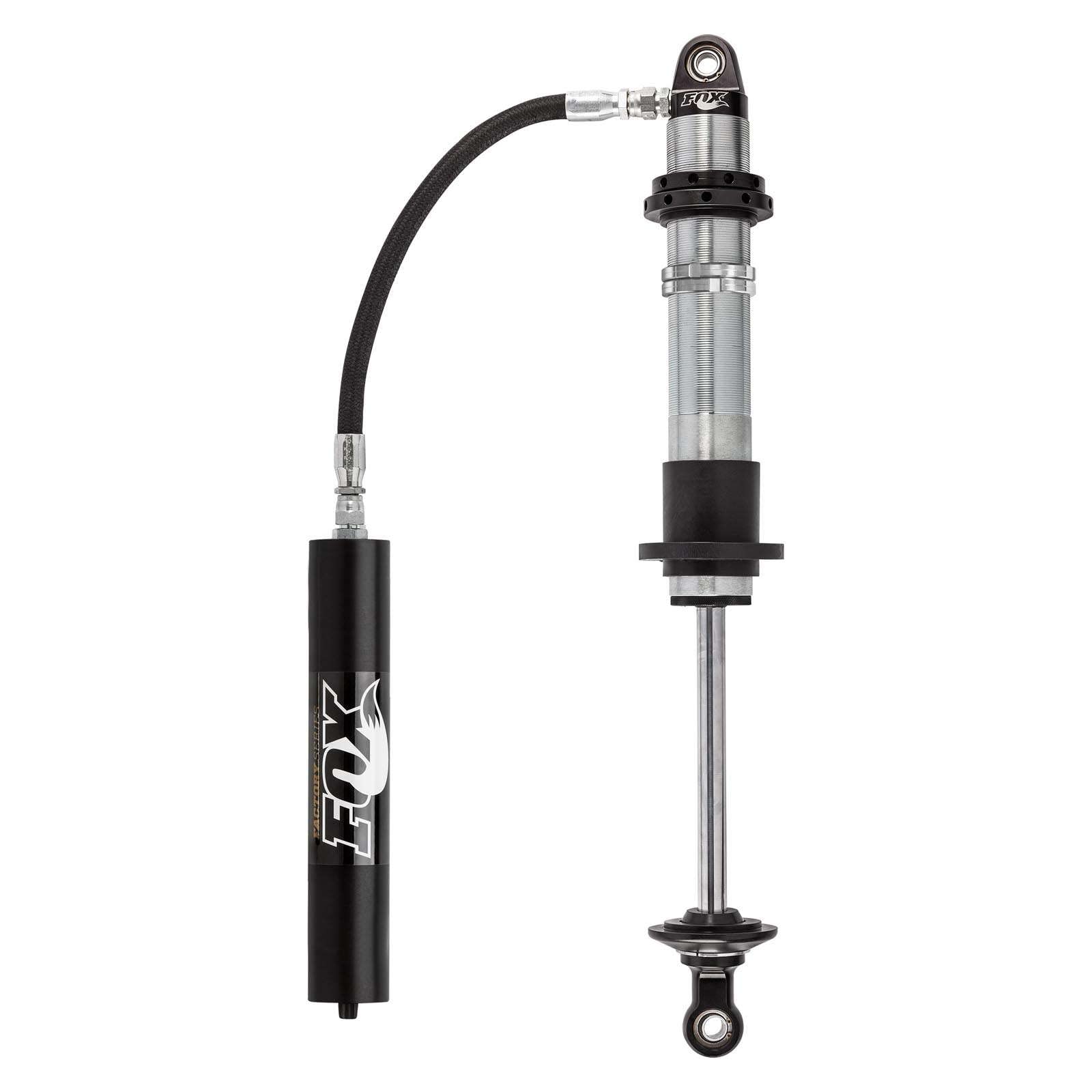 Fox 2.5 Factory Series Coilover Remote Reservoir Shock Fox 980-02-246; 2.5 X 8.0; 7/8 in. Shaft; Black/Zinc; Extended 23.97 in.; Collapsed 16.08 in.; Stroke 7.89 in.;