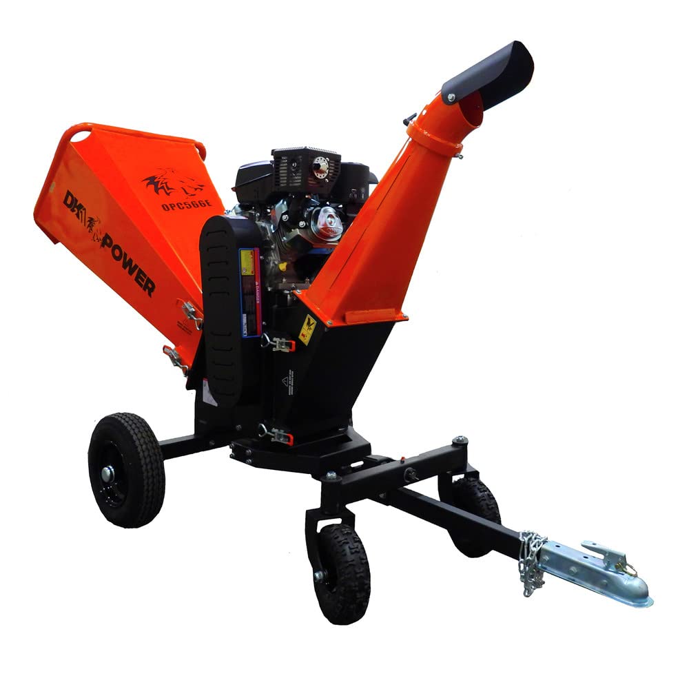 6in DK2 Kinetic Wood Chipper with Electric Start and AUTO Blade Feed CH440 Command PRO Commercial Gas Engine