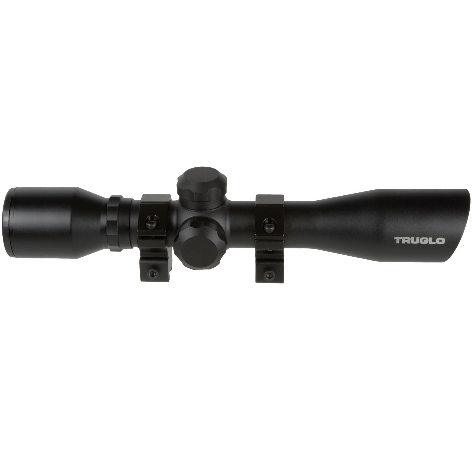 4x32MM TRUGLO Compact Tactical Hunting Shooting Durable Waterproof Fogproof Scratch-Resistant Aluminum Tube Duplex Reticle Riflescope with Weaver-Style 3/8 Mount & Lens Covers Included,Black