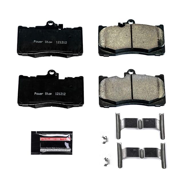 Power Stop Z23-1586 Z23 Sport Carbon Fiber Infused Ceramic Brake Pads with Hardware For GS200t, GS300, GS350, GS450h, IS200t, IS300, IS350, RC200t, RC300, RC350 [Model Specific]