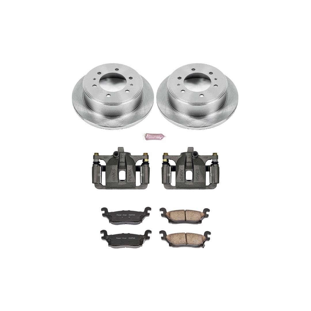 Power Stop KCOE3067 Replacement Autospeciality Rear Caliper Kit- OE Rotors, Ceramic Brake Pads, Calipers For Hummer H3 2006-2010, Hummer H3T 2009-2010 [Model Specific]