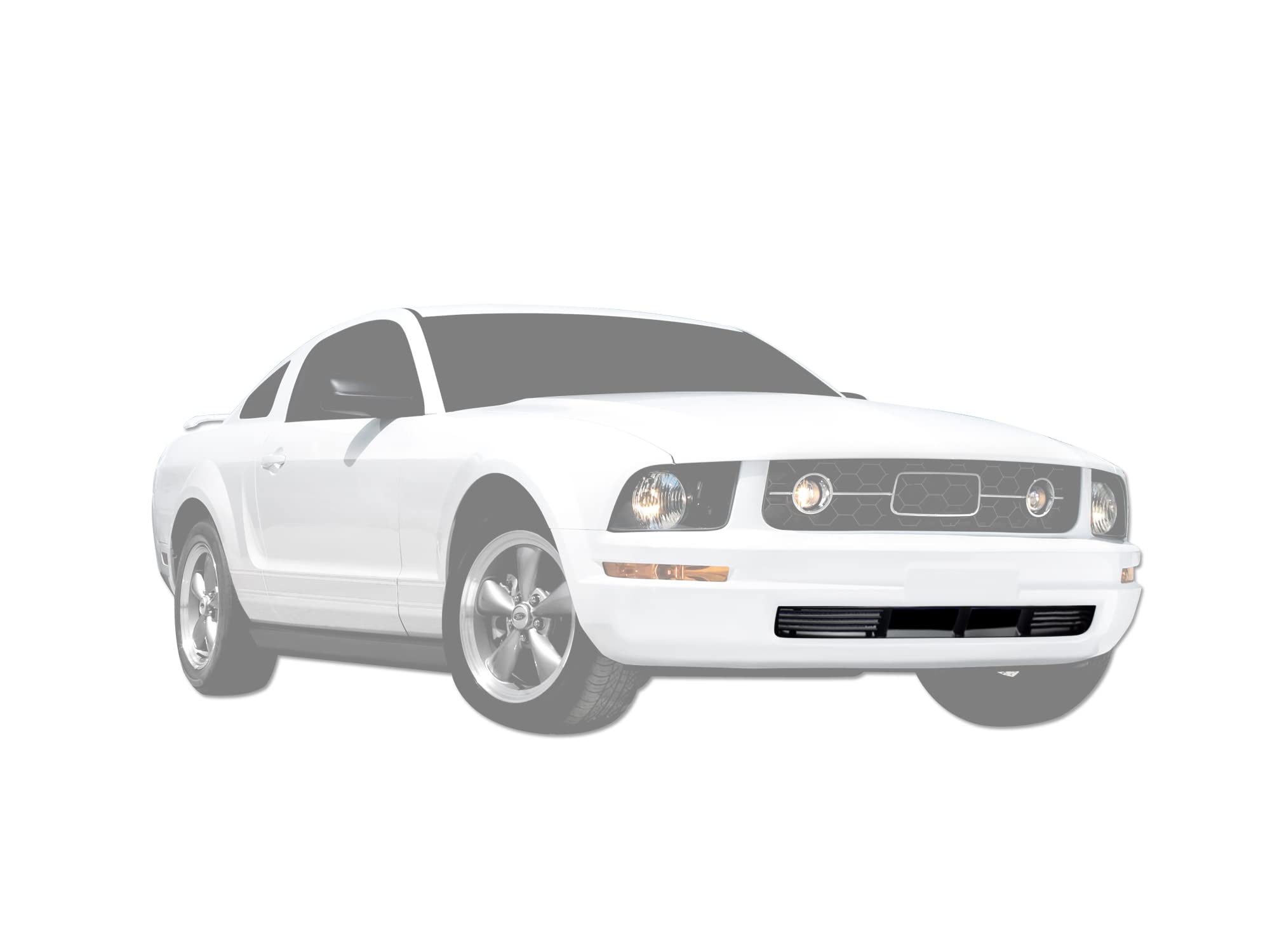 7148406 Armordillo USA OE Style Grille Fits 2005-2009 Ford Mustang Base Model-Matte Black (Excl. GT)