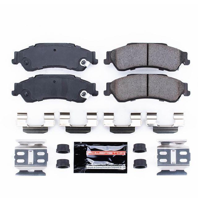 Power Stop Z23-729 Z23 Sport Carbon Fiber Infused Rear Ceramic Brake Pads with Hardware For Chevy Blazer, Chevy S10, GMC Jimmy, GMC Sonoma, Isuzu Hombre, Oldsmobile Bravada [Model Specific]