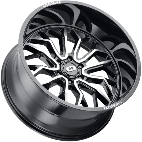 18x9 Vision 402 Riot -12mm Black/Machined Wheel Rim 18" Inch