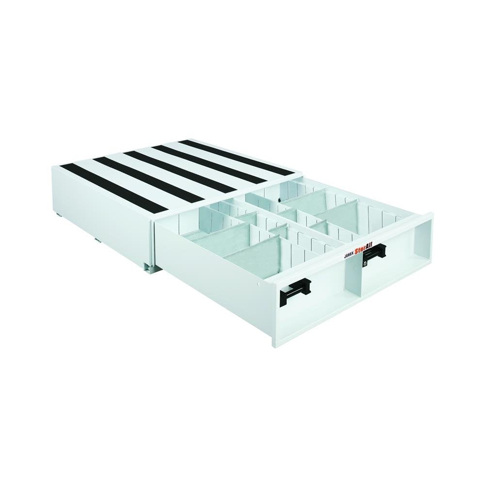 JOBOX StorAll 666980 13" Tall Heavy-Duty Steel Drawer Storage (21"W x 13"H x 48"L) - 9" Deep Drawer, White