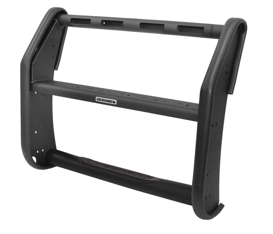 Push Bumper, Go Rhino!, LED Warning Light Ready, Compatible with Chevrolet Tahoe 2015-2020, Steel, Textured Finish