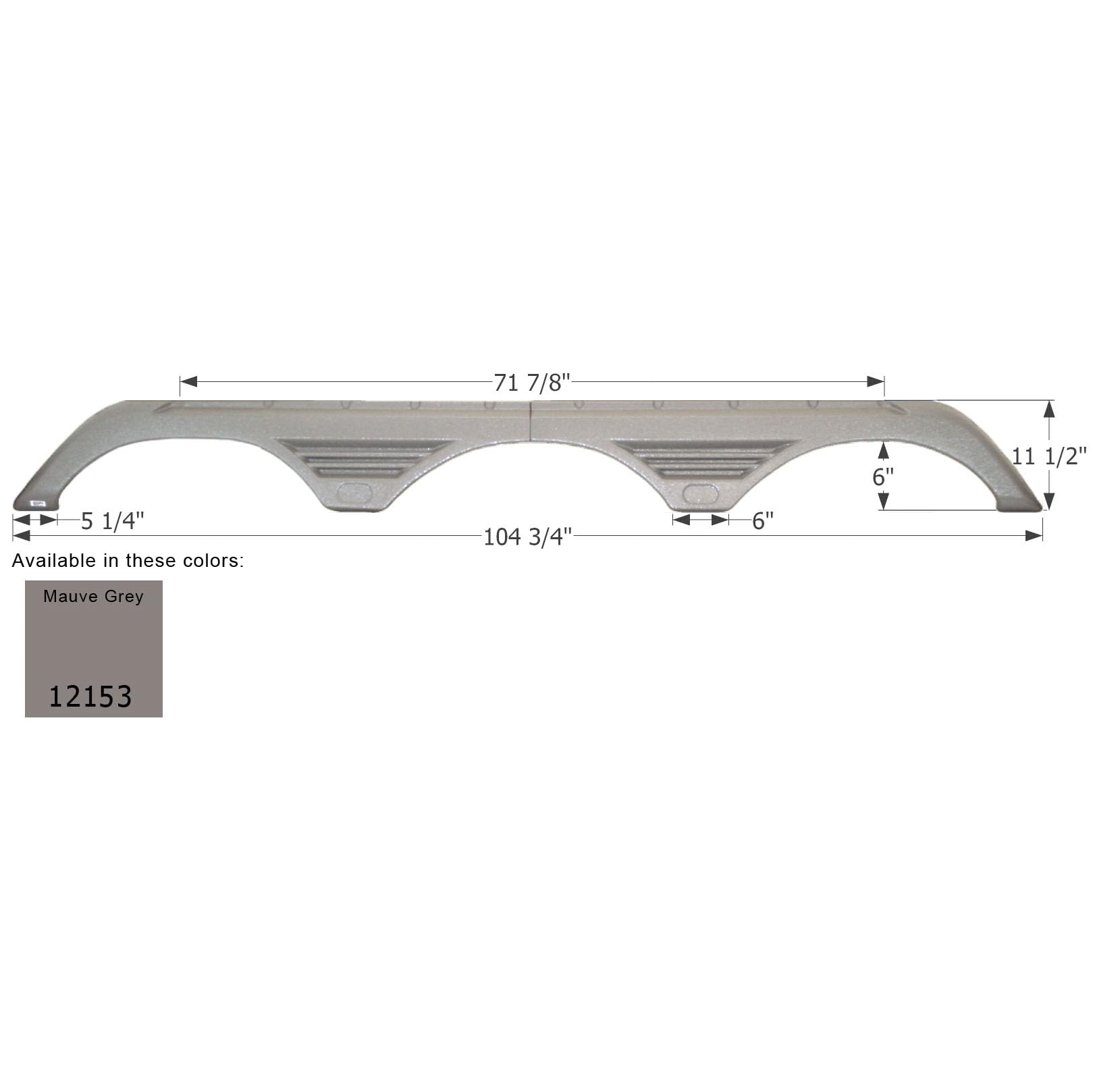 Fender Skirt ICON, Triple, Forest River, FS2153, Mauve Grey