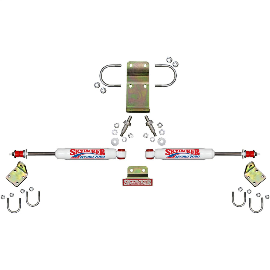 Steering Stabilizer Dual Kit Skyjacker 7208 Hardware Boots Not Incl. Due To Clearance Issues White