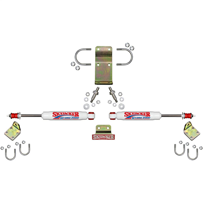 Steering Stabilizer Dual Kit Skyjacker 7208 Hardware Boots Not Incl. Due To Clearance Issues White