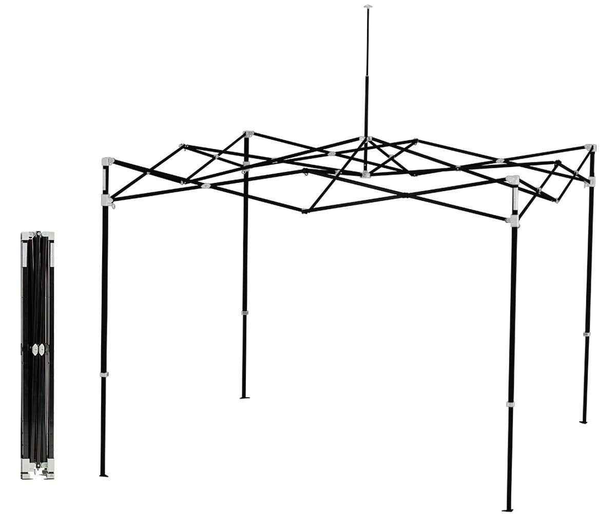 E-Z UP Instant Shelter Eclipse Canopy, 10' x 10', Black Steel Frame and Professional Grade Royal Blue Top