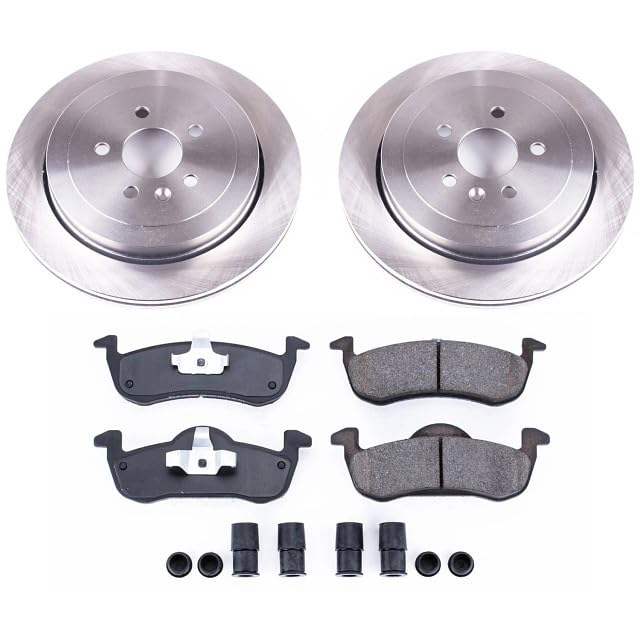 Power Stop KOE6819 Rear Replacement Brake Kit-OE Brake Rotors & Ceramic Brake Pads For Lincoln MKT 2013-2019 [Model Specific]
