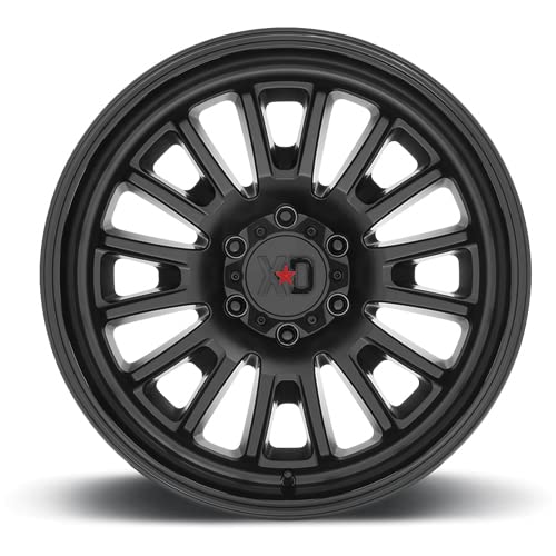 XD Wheels Rover Xd864 Satin Black with Gloss Black Lip Wheel with Alloy Steel (20 x 9. inches /8 x 125 mm, 18 mm Offset)