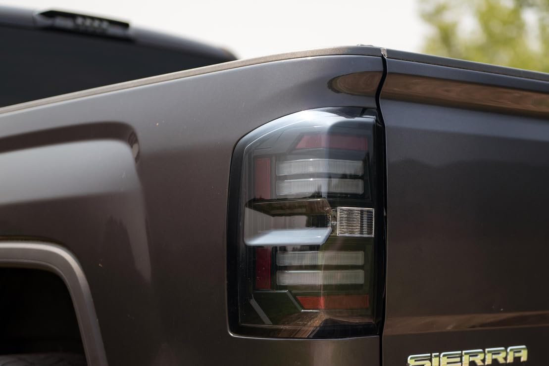 Morimoto XB LED Taillights Plug and Play fits 2014-2018 GMC Sierra, LED Taillight Assemblies (Smoked)