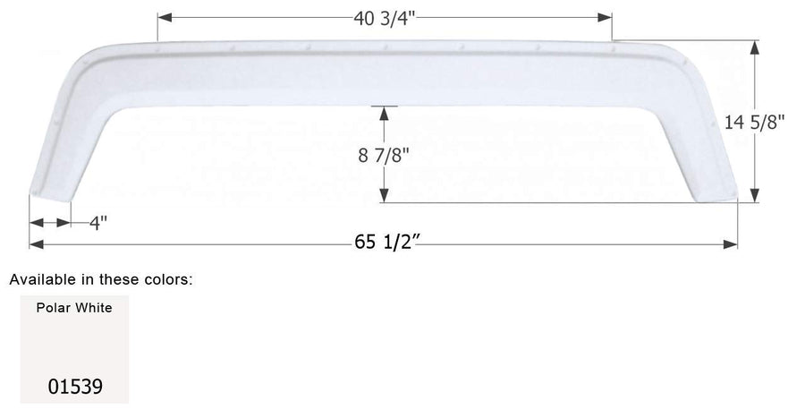Polar White Icon 01539 Tandem Fender Skirt
