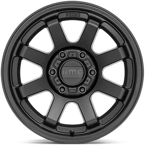 KMC Wheels KM723 Satin Black Trail Wheel with Aluminum (17 x 8.5 inches /6 x 139 mm, 0 mm Offset)