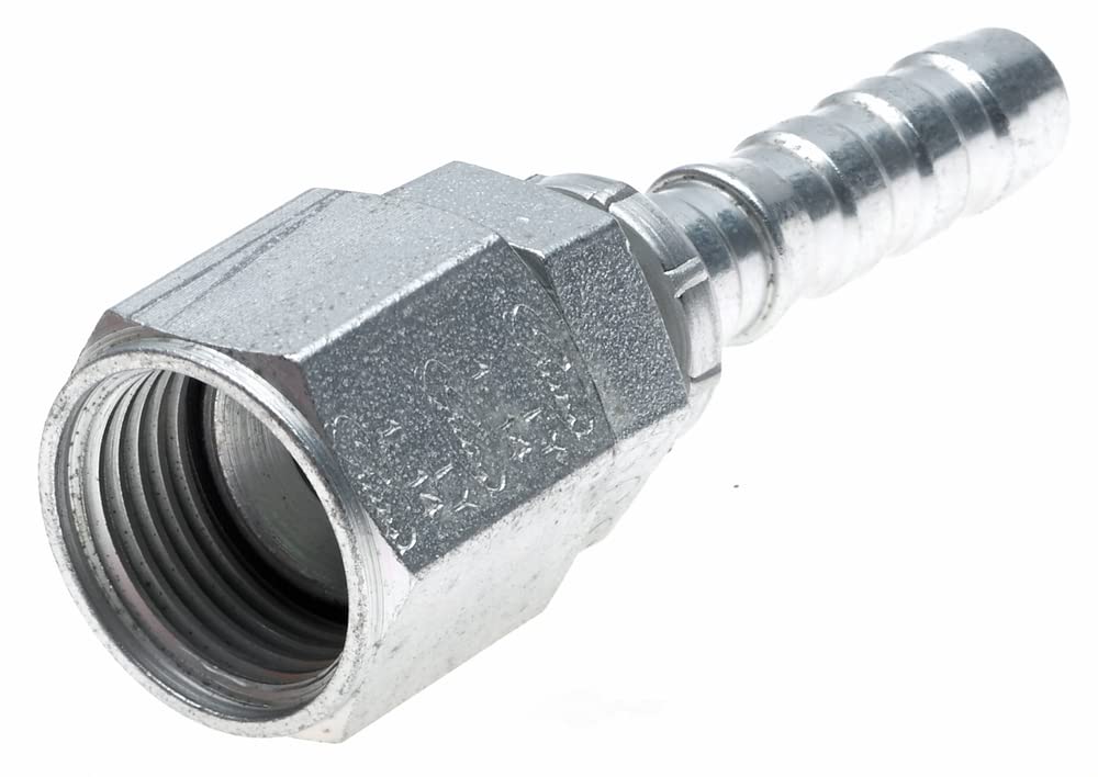 GlobalSpiral Couplings Gates 8GS-12FJX, Female JIC 37° Flare Swivel, Zinc Plated Carbon Steel, 3.03", 1/2" ID