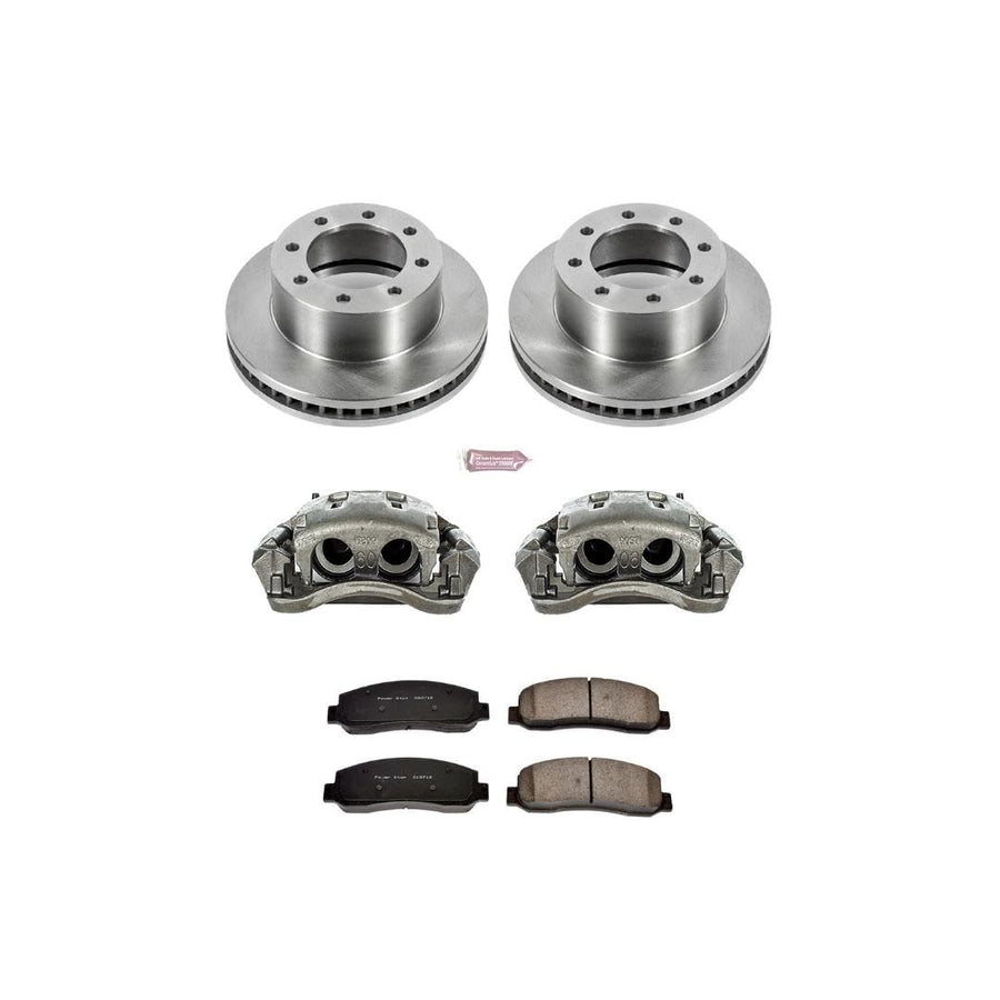 Power Stop KCOE1781A Replacement Autospeciality Front Caliper Kit- OE Rotors, Ceramic Brake Pads, Calipers