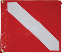 Diver Down Taylor Made Products Boat Flag (13" x 15"), Red & White