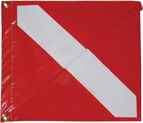 Diver Down Taylor Made Products Boat Flag (13" x 15"), Red & White