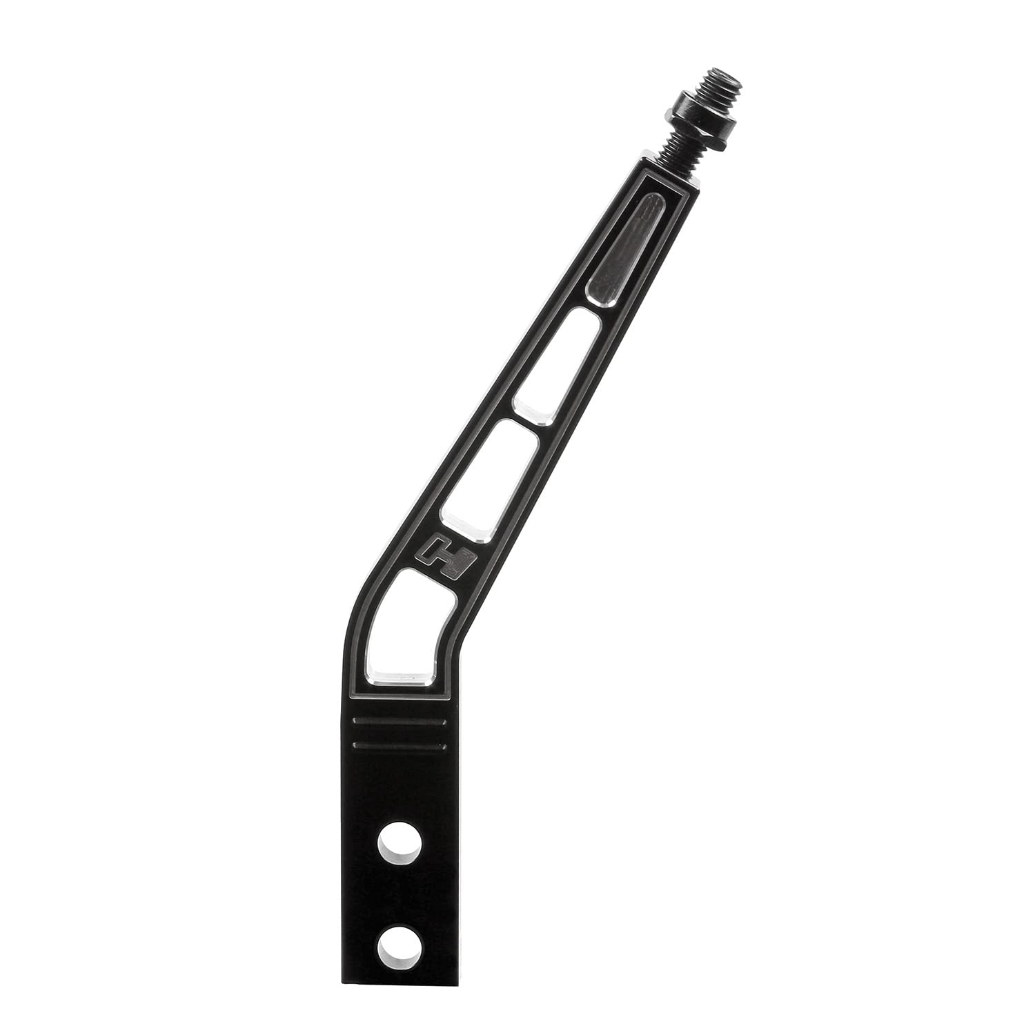 Hurst Gear Shift Lever Stick 8 in. Lay Back Black Aluminum 3/8-16 Thread Shift Knob Not Included