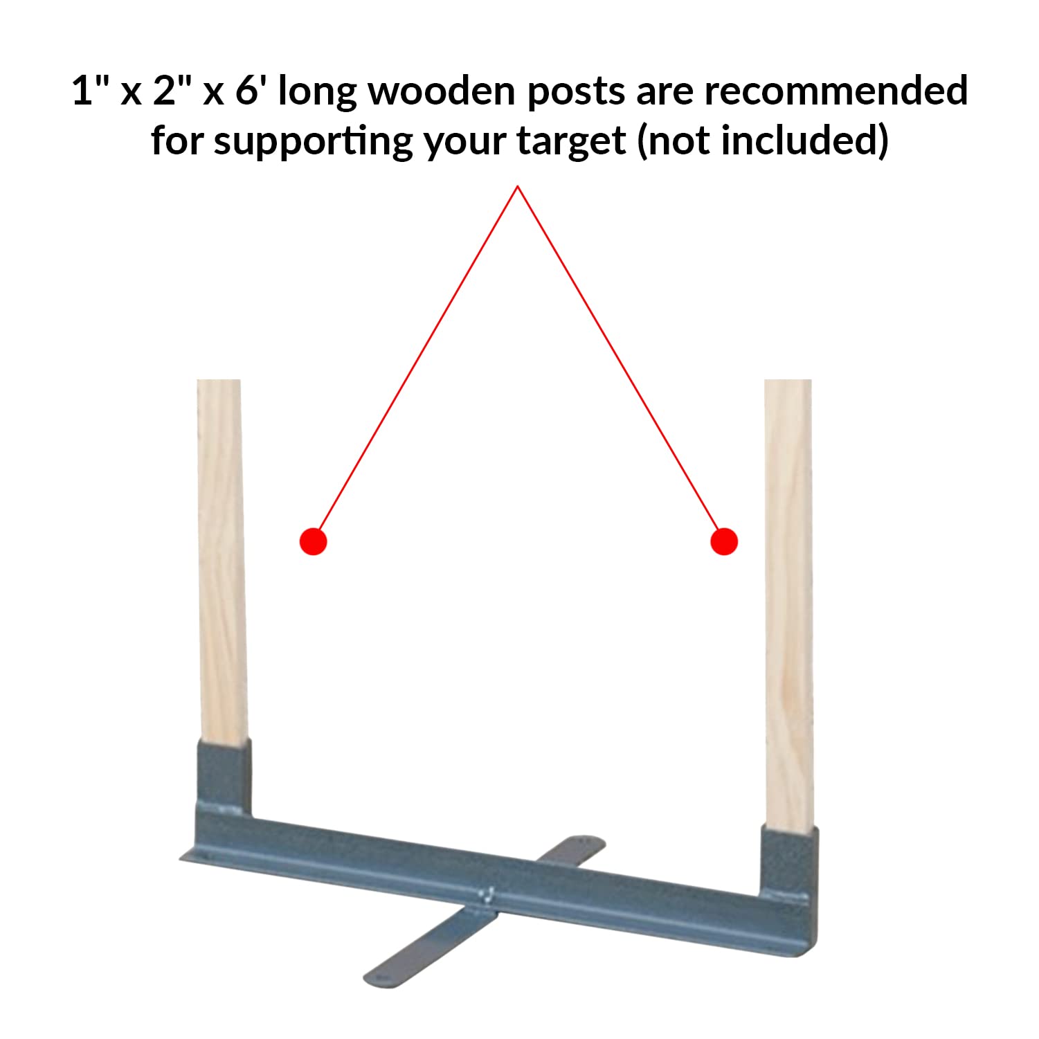 18" Birchwood Casey Steel Folding Target Stand for Shooting - Durable Powder-Coated Metal Target Base Stand with 4 Stake Holes