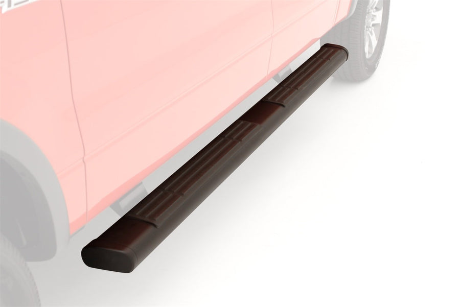 Lund RealTruck 26610566 Black Steel 6" Oval Straight Nerf Bars for 2019 Silverado with Extended Cab
