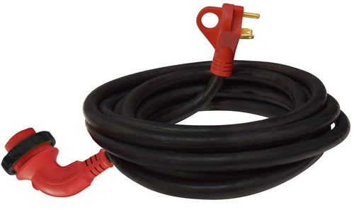 Mighty Cord Valterra RV 30-Amp 90-Degree Detachable Power Cord, 25-Foot Cord for RV, Red