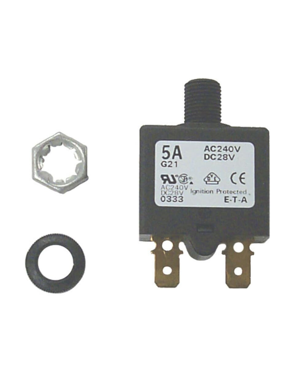 5 Amp Sierra CB41200 Marine Resettable Circuit Breaker