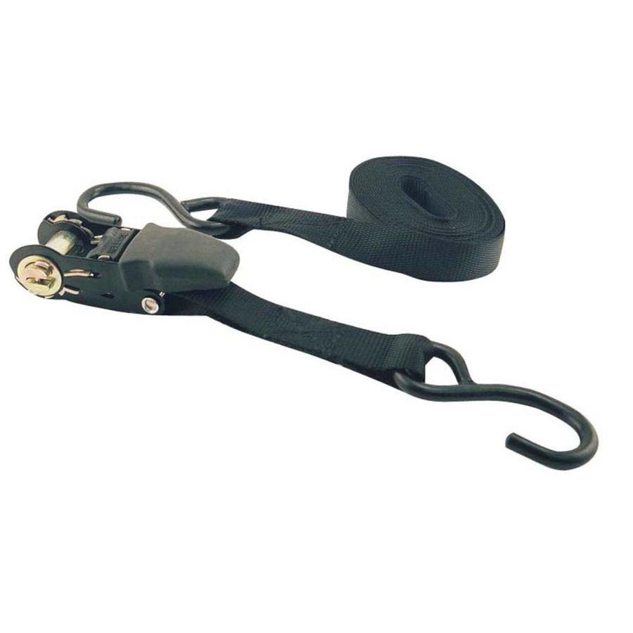 1" x 15' Motorcycle or ATV Ratcheting Tie-Down Strap Erickson 51300 Black