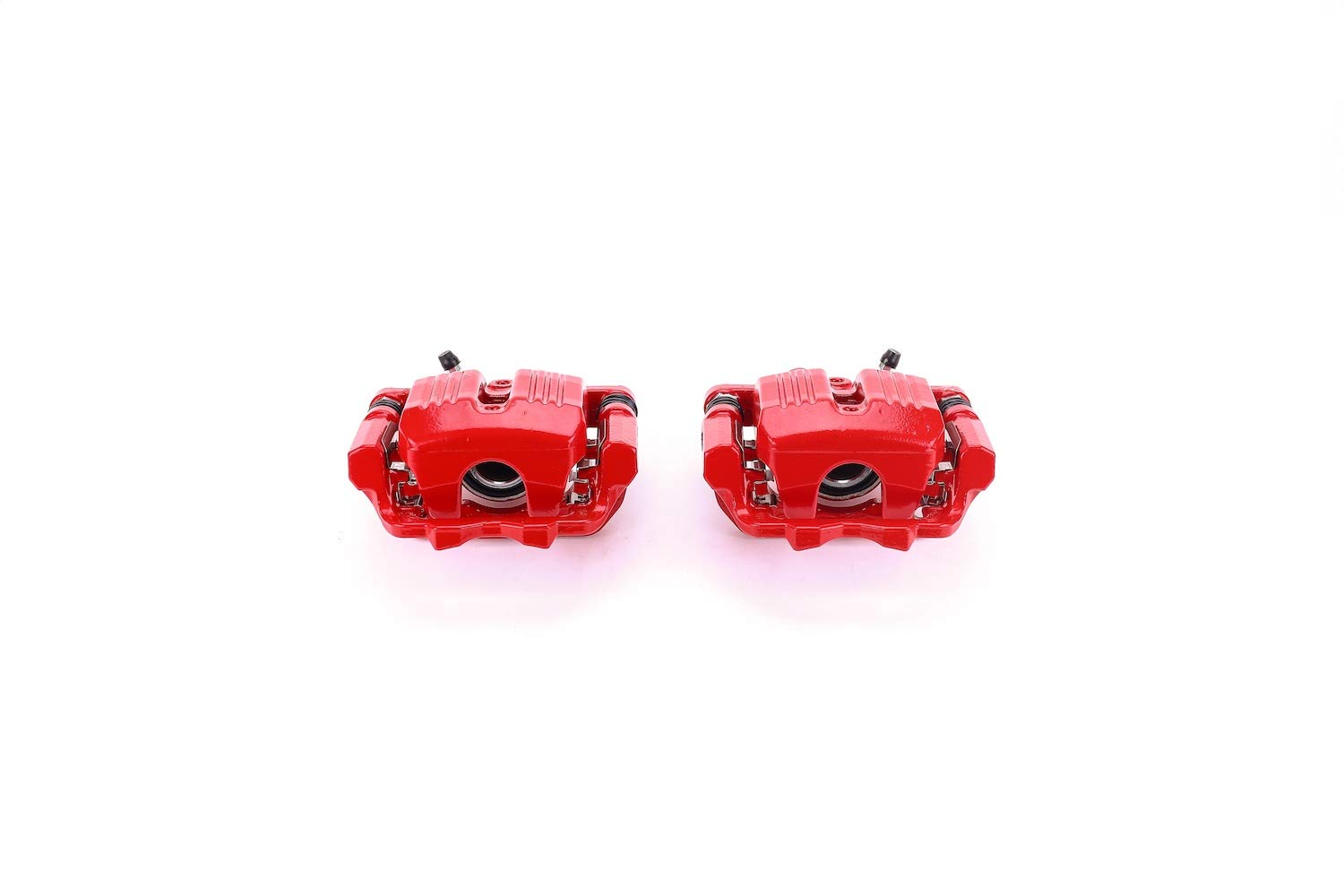 Power Stop Pair of Rear High-Temp Red Powder Coated Calipers For Acura RL 2005-2012/Acura RL 2005-2012 [Vehicle Specific]