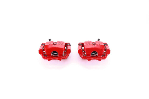 Power Stop Pair of Rear High-Temp Red Powder Coated Calipers For Acura RL 2005-2012/Acura RL 2005-2012 [Vehicle Specific]