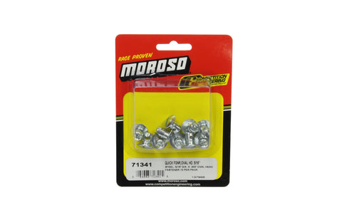 5/16 x 3.00 Moroso Steel Oval Head Quick Fastener, (Pack of 10)