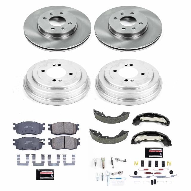Power Stop Autospecialty KOE15240DK Front and Rear Replacement Brake Kit-OE Brake Drums & Ceramic Brake Pads