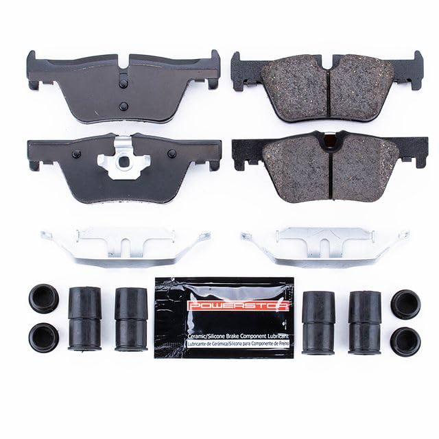 Power Stop Z23-1613 Z23 Evolution Sport Rear Carbon Fiber Infused Ceramic Brake Pads with Hardware
