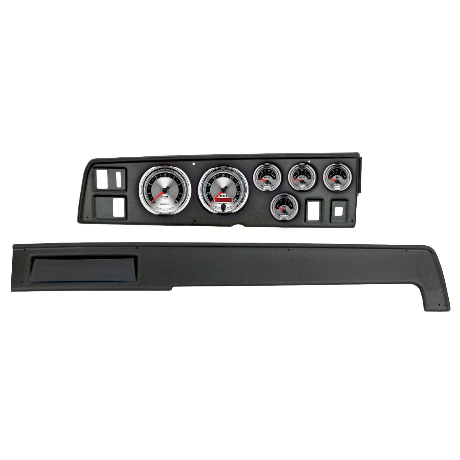 AutoMeter Dash Kit Direct Fit, (3 3/8" X2, 2 1/16" X4), Dodge Charger 68-70, American Muscle (2907-01)