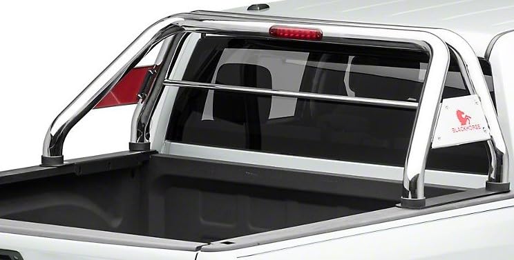 Off Road Black Horse Classic Roll Bar Stainless Steel Compatible with 1999-2023 Ford F-250 Super Duty|1999-2023 Ford F-350 Super Duty|1999-2023 Ford F-450 Super Duty-RB015SS