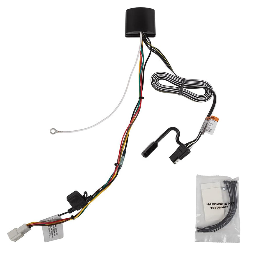 T-One® Tekonsha T-Connector Harness, 4-Way Flat, Compatible with Select Toyota Sienna, Black