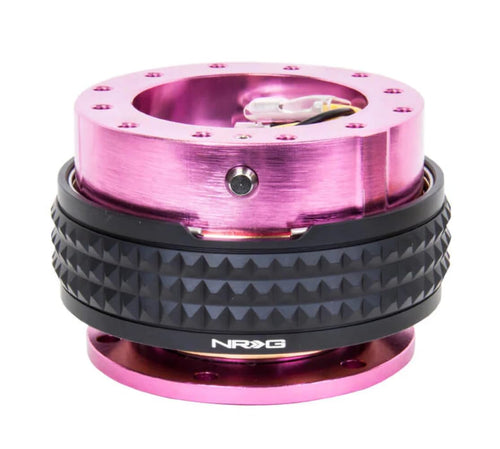 NRG Innovations GEN 2.1 NRG-SRK-210PK-BK Steering Wheel Quick Release Adapter, 6-Hole & 6x70 and 6x74mm Bolt Patterns Pink Body/Black Pyramid Ring