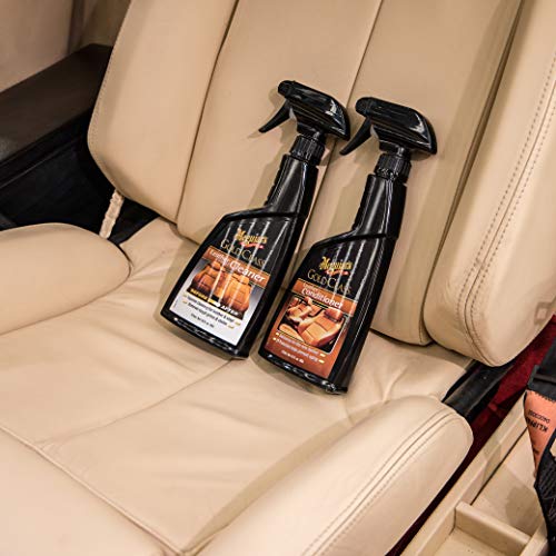 Meguiar's Leather & Vinyl Cleaner Gold Class - Cleaner Formulated for Automotive, Spray Removes Tough Grime & Stains, 16 Oz