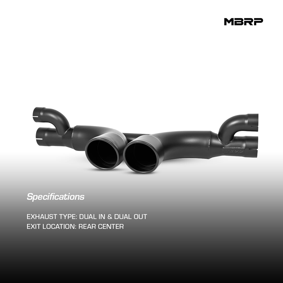 Center MBRP Muffler Bypass S7607BLK (Black Coated)