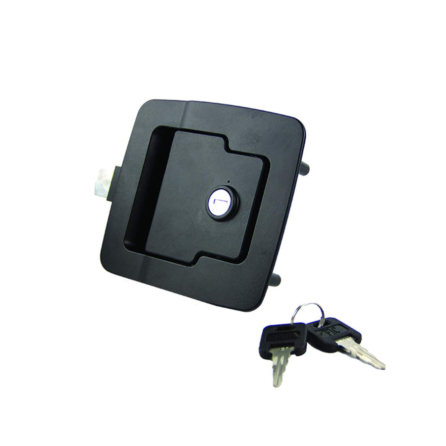Lippert Baggage Door Lock / Global Latch Kit with 2 Keys, Easy Installation for 5th Wheel RVs, Travel Trailers and Motorhomes - 346693 Black
