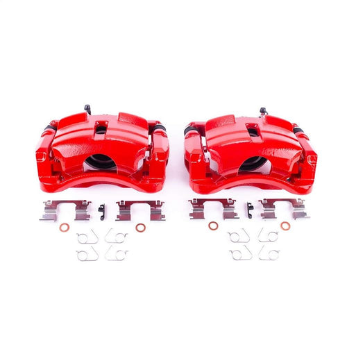 Power Stop Pair of High-Temp Red Powder Coated Front Calipers For Nissan Rogue 2014-2020, Nissan Rogue Sport 2017-2022 [Model Specific]