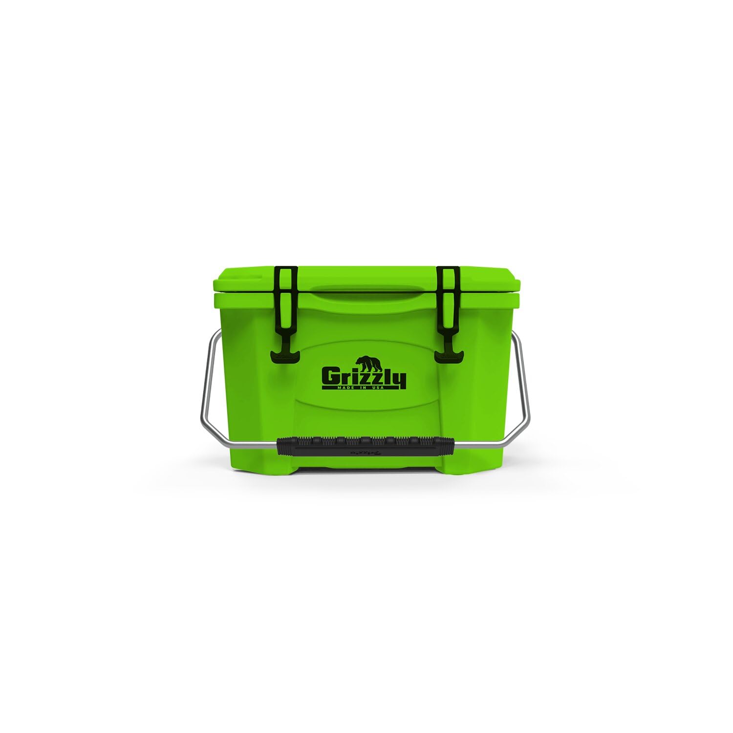 20 Cooler Grizzly | 20 qt Ice Chest Durable Rotomolded Insulated | Made in USA | Warranty for Life | For Beach Boat Camping Fishing Hunting | G20 | Lime