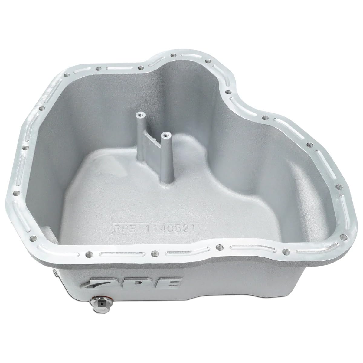 Heavy Duty PPE High Capacity Cast Aluminum Oil Pan (Raw) 114052100 Compatible for 2011-2016 GM 6.6L Duramax