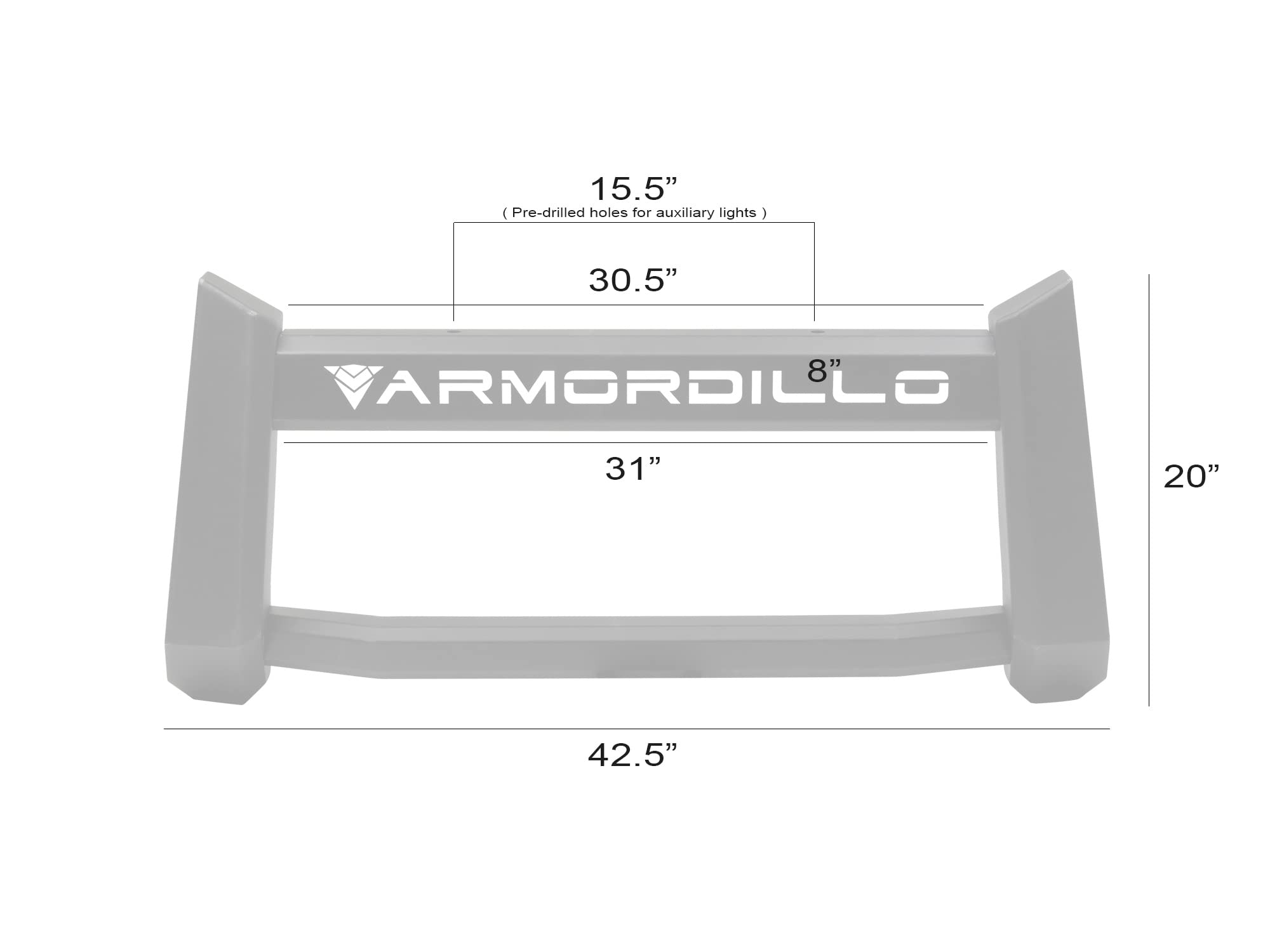 BR1 Series ARMORDILLO Bull Bar - Matte Black Fits 2007-2013 Chevy Silverado 1500