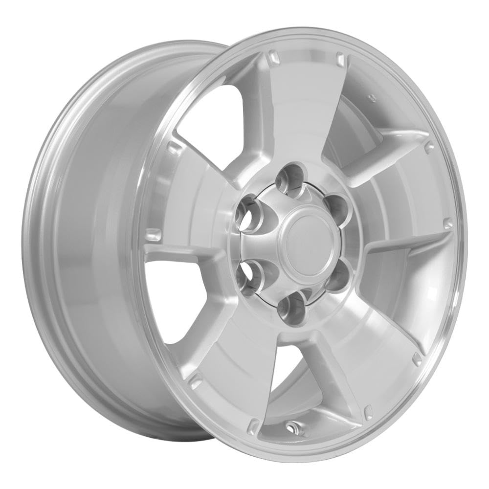 17 Inch OE Wheels TY09 Rim Fits 4Runner Style 6x139.7 17x7.5 Gloss Silver Machined - Hollander 69429 (1)