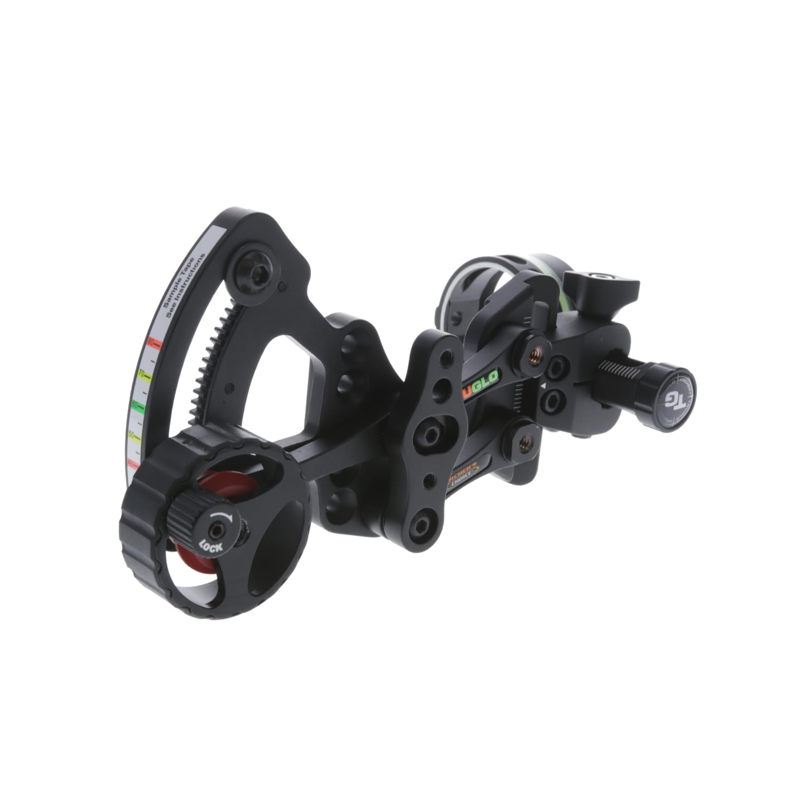 RANGE-ROVER TRUGLO Series Single-Pin Moving Bow Sight, Black, Left-Handed, .019" Pin, Toolless Micro-Adjustable Windage