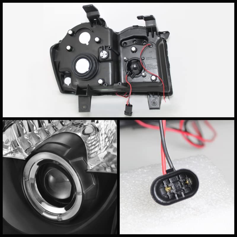 Auto Spyder 5070166 LED Halo Projector Headlights Black/Clear